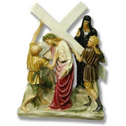 Full Color Stations of the Cross Statue Set Small for Church Display - Bella Statues