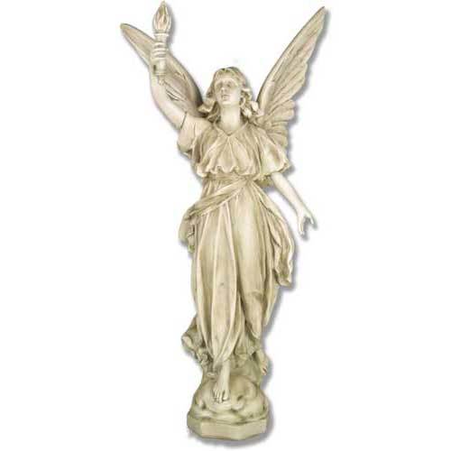 Lifesize Angel Of Light - Right 45 Outdoor/Indoor Statue - Bella Statues