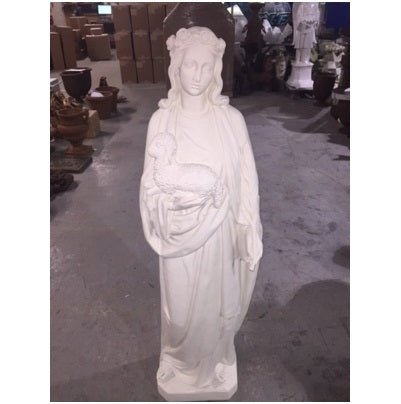 Lifesize ST. AGNES 5' Outdoor/Indoor Statue - Bella Statues