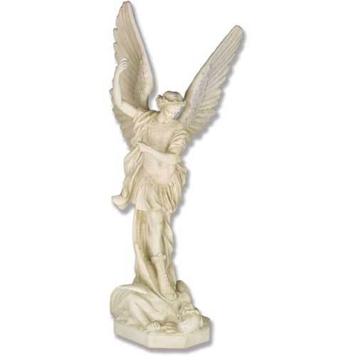Lifesize Saint Michael Slaying Satan 58 Outdoor/Indoor Statue - Bella Statues