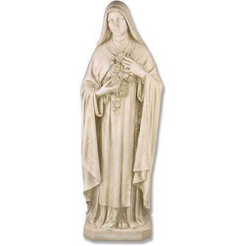 Lifesize Saint Therese with Roses 60"H Outdoor/Indoor Statue - Bella Statues