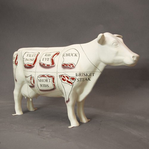 Butcher's Cow Chart Outdoor/Indoor Statue - Bella Statues