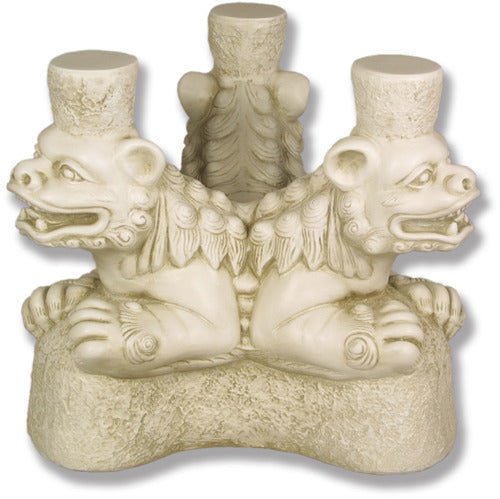 Three Foo Dog Table Base Outdoor/Indoor Statue - Bella Statues