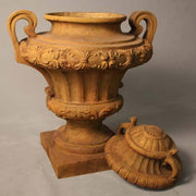 Embellished Urn 31 with Lid Outdoor/Indoor Statue - Bella Statues