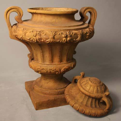Embellished Urn 31 with Lid Outdoor/Indoor Statue - Bella Statues