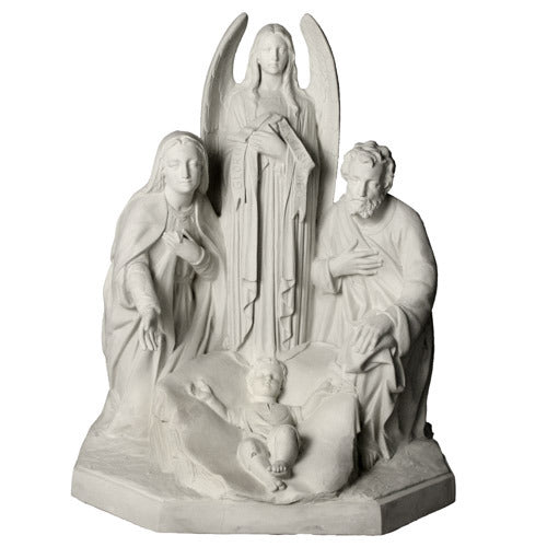 Lifesize HOLY FAMILY W/ ANGEL 38" H Outdoor/Indoor Statue - Bella Statues