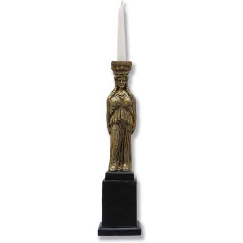 Caryatid Candleholder Small Outdoor/Indoor Statue - Bella Statues