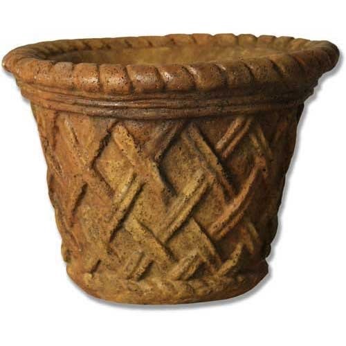 Lattice Pot Small 10" Outdoor/Indoor Statue - Bella Statues