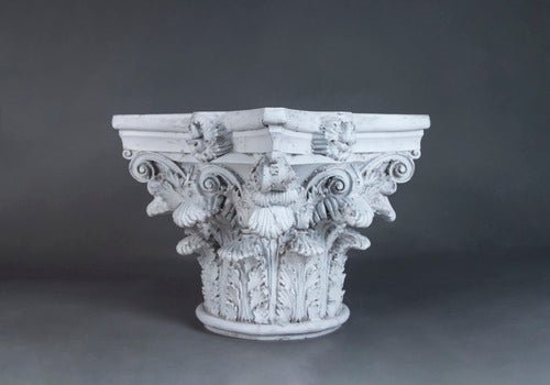 Corinthian Capital Top 14"H Outdoor/Indoor Statue - Bella Statues
