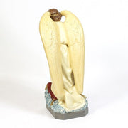 Custom Painted Angel Sorrow Kneeling Cross 27 Outdoor/Indoor Statue - Bella Statues