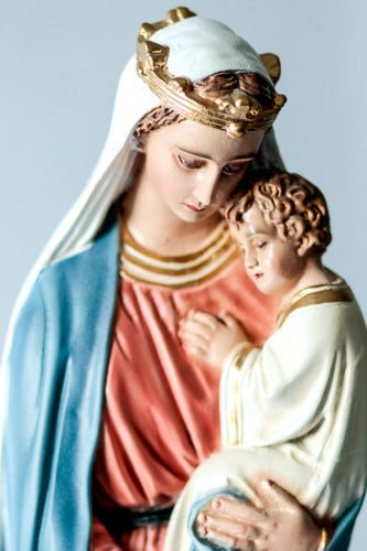 Custom Painted Queen Mary And Child 25 H Outdoor/Indoor Statue - Bella Statues