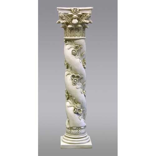 Lifesize Twisted Rose Pedestal Outdoor/Indoor Statue - Bella Statues