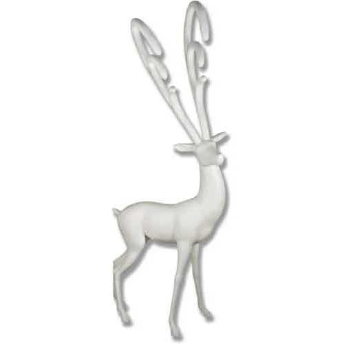 Lifesize Fantasy Deer Head Tilted 88 Outdoor/Indoor Statue - Bella Statues