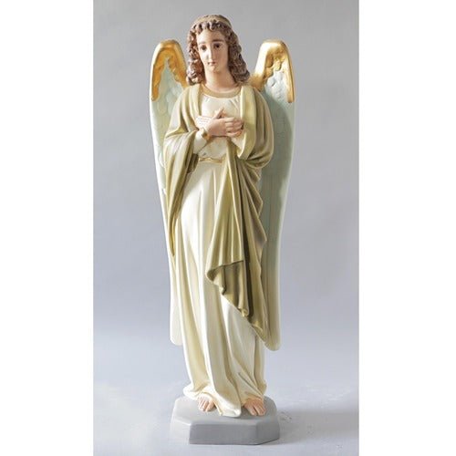 Custom Painted Chapel Crossed Angel 26 Outdoor/Indoor Statue - Bella Statues