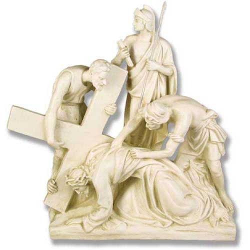 Jesus Falls The 2nd Time Stati Outdoor/Indoor Statue - Bella Statues