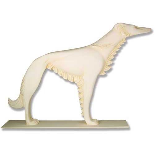 Lifesize Russian Wolfhound Deco 38 Outdoor/Indoor Statue - Bella Statues