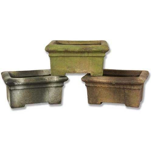 Rectangular Simple Pot Outdoor/Indoor Statue - Bella Statues