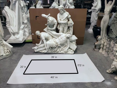 Lifesize Jesus Is Nailed To Cross Station 11 Outdoor/Indoor Statue - Bella Statues