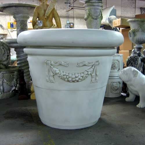 Lifesize 36 Garland Pot 31 H (R) Outdoor/Indoor Statue - Bella Statues