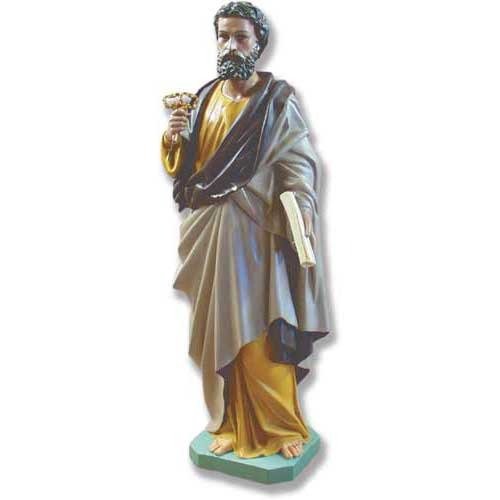 Custom Painted Lifesize Saint Peter 63" H Outdoor/Indoor Statue - Bella Statues