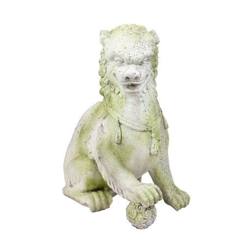 Foo Dog with Right Paw Up 35H Outdoor/Indoor Statue - Bella Statues