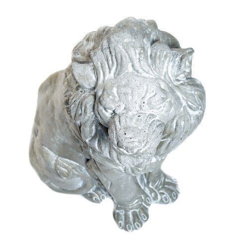 Sitting Lion De Bagni Delucca Outdoor/Indoor Statue - Bella Statues