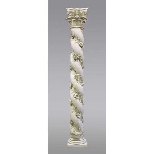 Lifesize Twisted Rose Pedestal Outdoor/Indoor Statue - Bella Statues