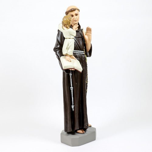 Custom Painted Lifesize Saint Anthony With Child 53 Outdoor/Indoor Statue - Bella Statues