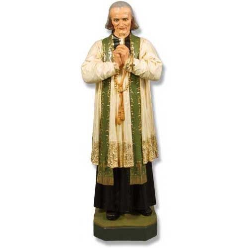 Custom Painted Lifesize Saint John Vianney 50 Outdoor/Indoor Statue - Bella Statues