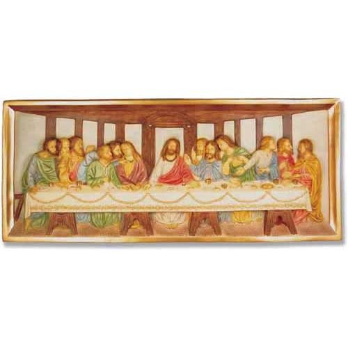 Custom Painted Lifesize Last Supper Wall Relief 25 Outdoor/Indoor Statue - Bella Statues