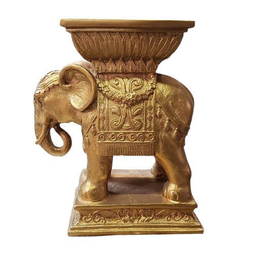 Elephant Indian Pedestal 18 Outdoor/Indoor Statue - Bella Statues