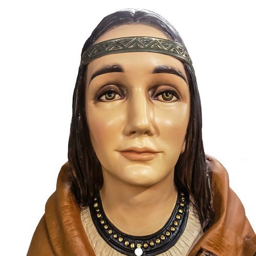 Custom Painted Lifesize Blessed Kateri Tekawitha Outdoor/Indoor Statue - Bella Statues