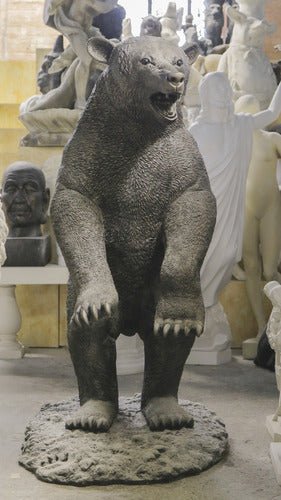 Custom Painted Lifesize Standing Ferocious Bear Outdoor/Indoor Statue - Bella Statues