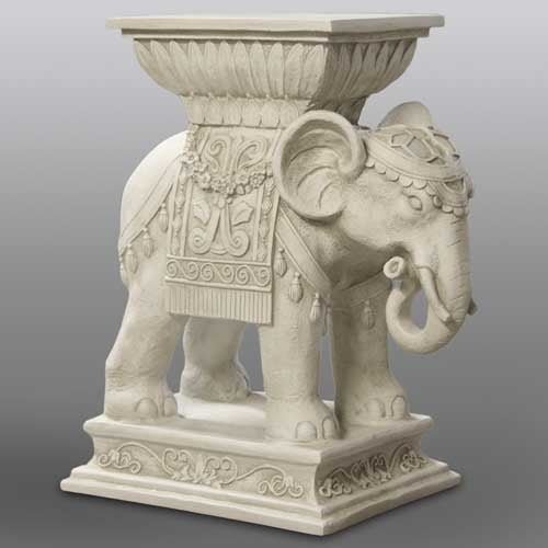 Elephant Indian Pedestal 18 Outdoor/Indoor Statue - Bella Statues