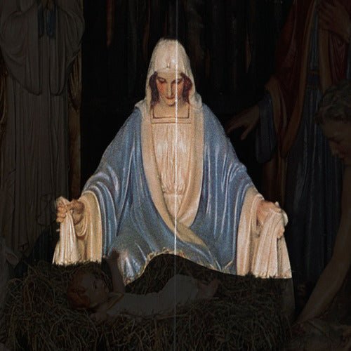 Custom Painted Lifesize MARY SITTING FOR LIFESIZE SET Outdoor/Indoor Statue - Bella Statues