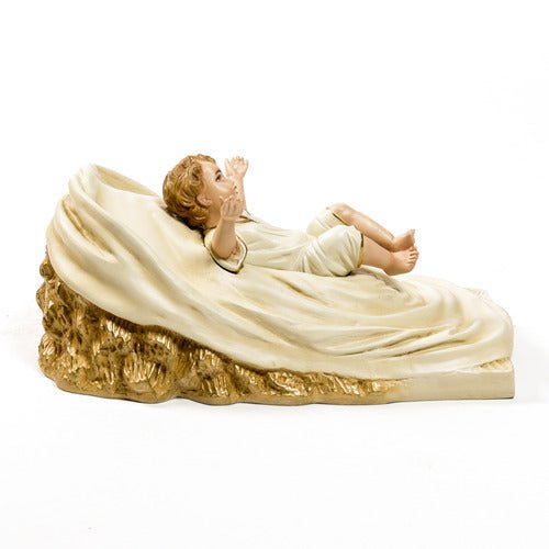 Custom Painted Baby Jesus In Manger 9 Outdoor/Indoor Statue - Bella Statues
