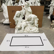 Lifesize Jesus Falls The 2nd Time Station 7 Outdoor/Indoor Statue - Bella Statues