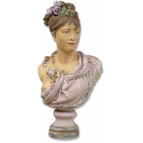 Victorian Woman Bust Realistic Outdoor/Indoor Statue - Bella Statues