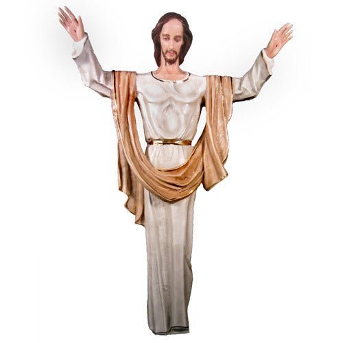 Custom Painted Lifesize Rising Christ Wall Hanging 67" Outdoor/Indoor Statue - Bella Statues