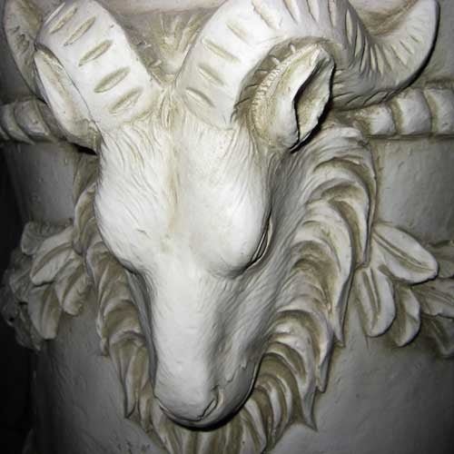 Ram And Garland Urn 31 Outdoor/Indoor Statue - Bella Statues