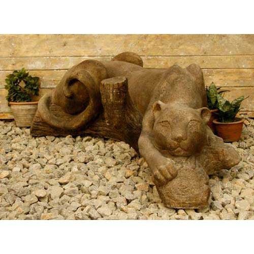 Lifesize Panther Snarl 44 W Outdoor/Indoor Statue - Bella Statues