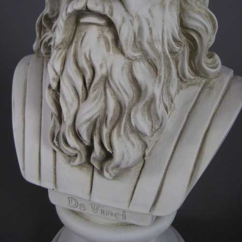 Da Vinci Bust - Lg 12 Outdoor/Indoor Statue - Bella Statues