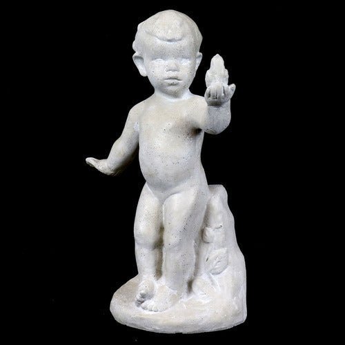 Nature's Child with Bird 21 H Outdoor/Indoor Statue - Bella Statues