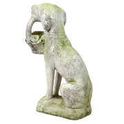 Dog With Flower Basket 24 Outdoor/Indoor Statue - Bella Statues