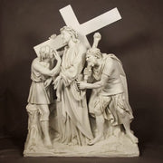 Lifesize Jesus Is Given The Cross Station 2 Outdoor/Indoor Statue - Bella Statues