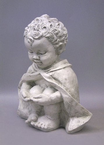 Pondering Baby St Francis 14 Outdoor/Indoor Statue - Bella Statues