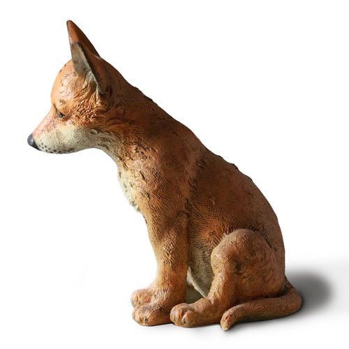 Custom Painted Baby Fox Outdoor/Indoor Statue - Bella Statues