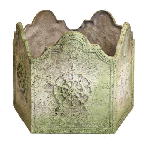 Asian 5 Sided Urn 14.5 H (R) Outdoor/Indoor Statue - Bella Statues