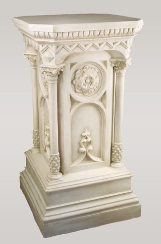 Custom Painted Lifesize Columned Church Pedestal Outdoor/Indoor Statue - Bella Statues