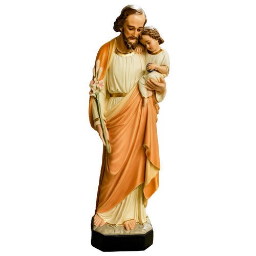 Custom Painted Lifesize Saint Joseph with Child 36 Outdoor/Indoor Statue - Bella Statues